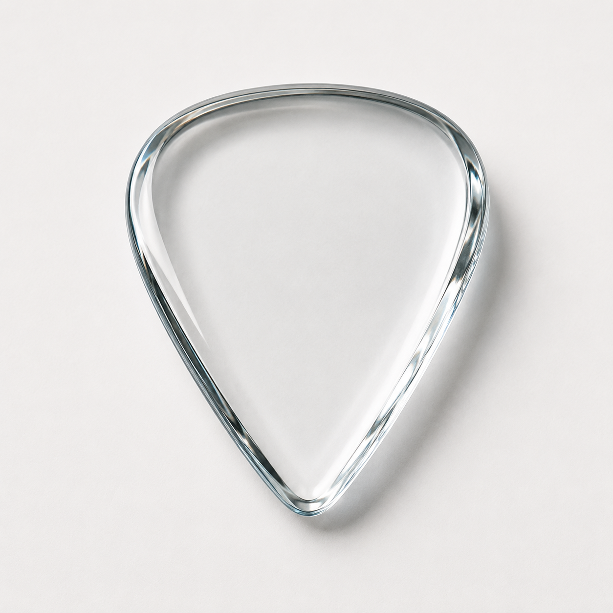 Glass guitar pick