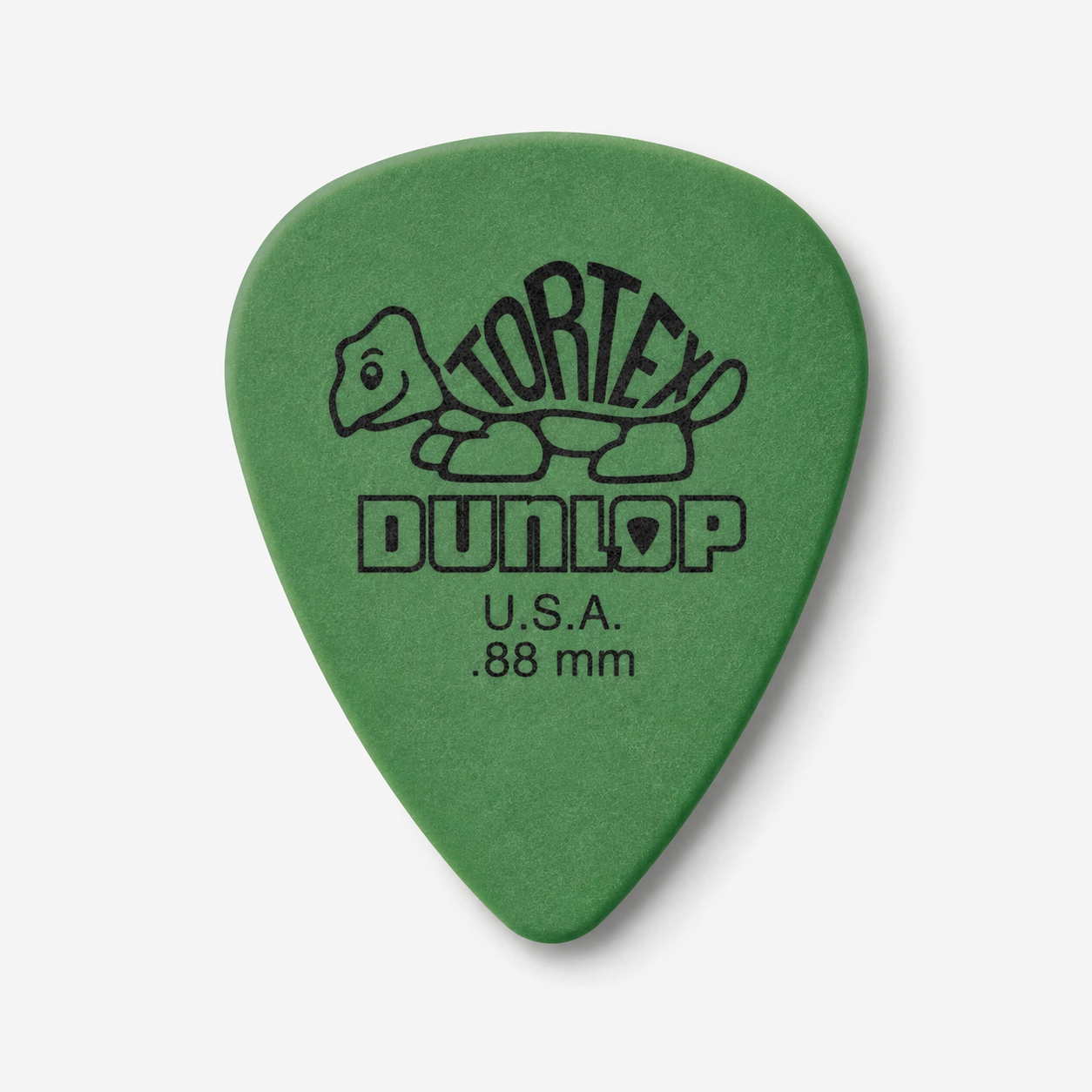 Acetal Delrin Tortex-style green guitar pick