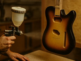 Repainting guitar body