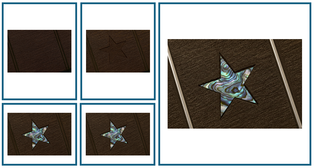 Custom inlay close-up, flush and polished